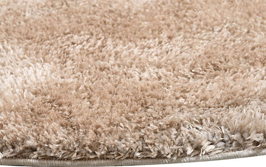 Polcarpet Rundes Zottelig Teppich Gold Φ160cm