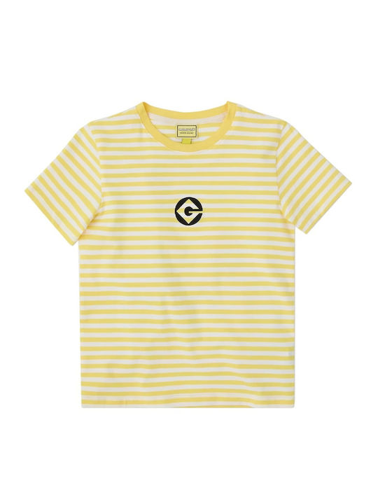 Damen T-shirt Gestreift Gelb W6YI60_K6413_S20Z