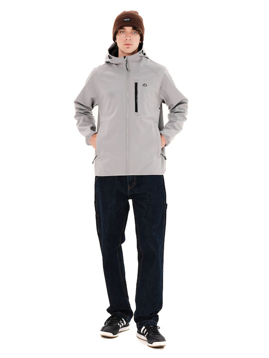 Bonded Leder Jacke Wasserdicht Graues