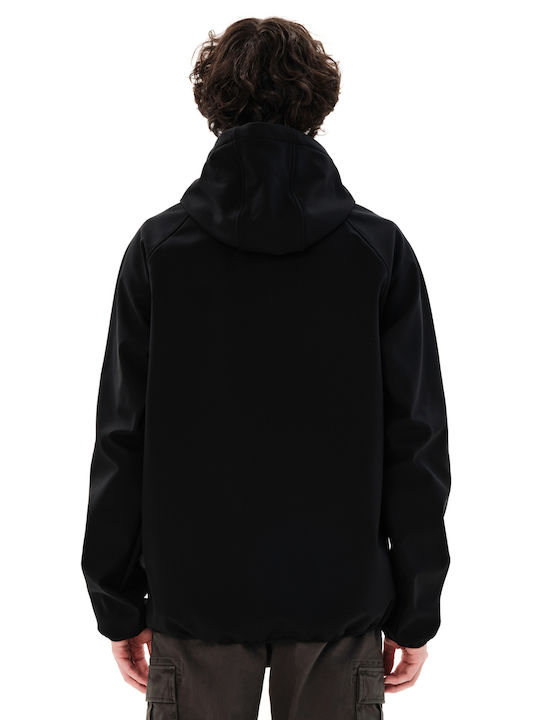 Bonded Leather Jacket Waterproof Black