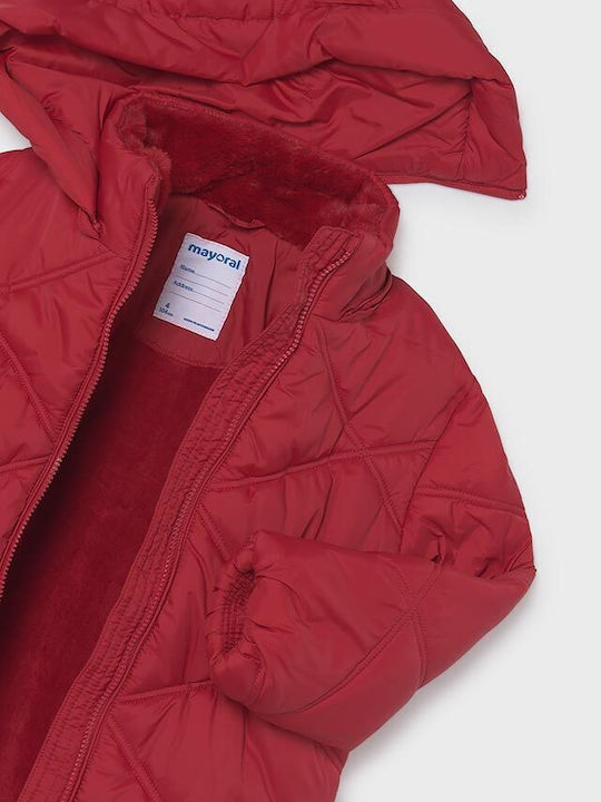 Kinderjacken & Winterjacken Kurze Pelze mit Futter & Kapuzen- Rote