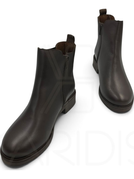Leder Damen Stiefeletten Braun