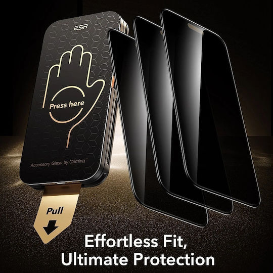 ESR Datenschutz Armorite Pro Displayschutzfolie Ultrafit 3 Stücke für iPhone 18 Pro Schwarz