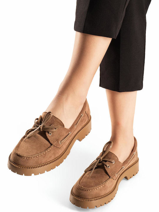 Γυναικεία Loafers σε Καφέ Χρώμα