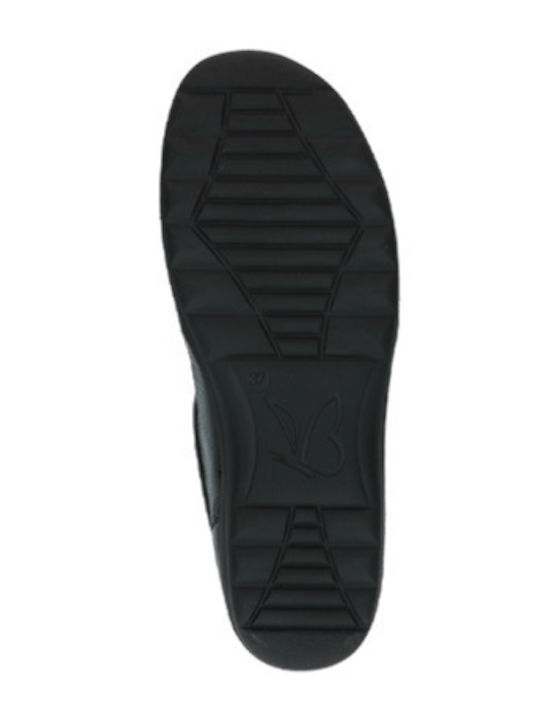 Leather Women's Moccasins in Black Colour