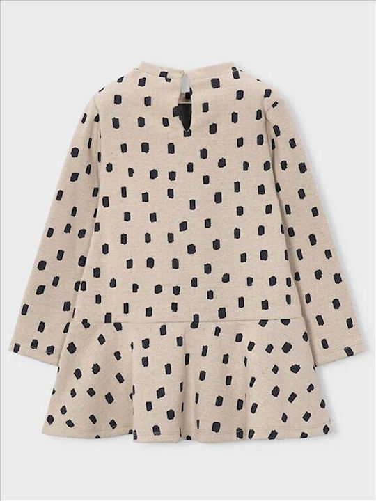 Mayoral Girls Knitted Dress Beige