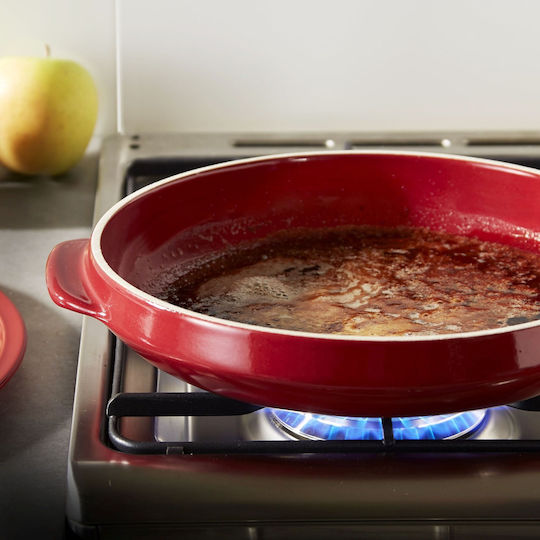 Emile Henry Round Heat-Resistant Cookware for Tart Ceramic with Lid
