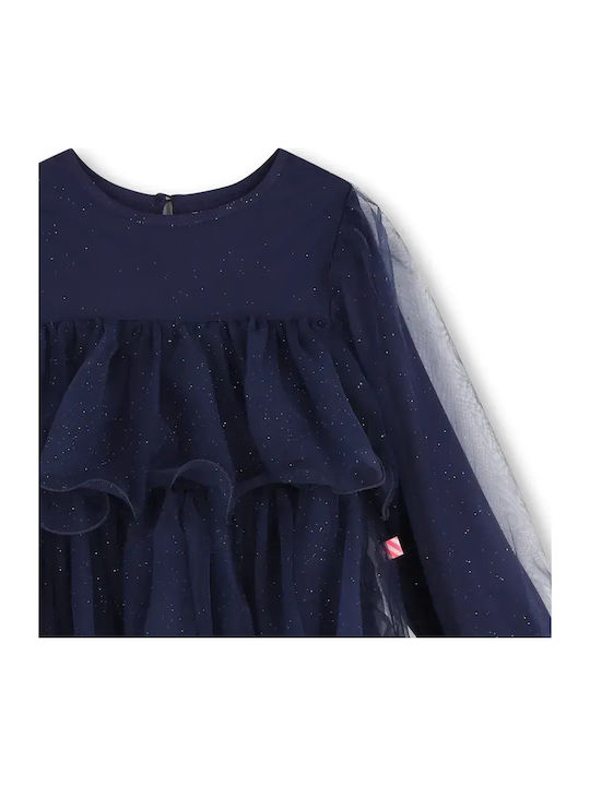 Girls Dress Tulle Blue Iridescent