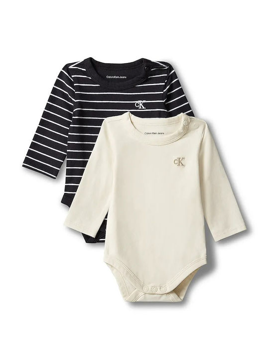 Calvin Klein Set of Bodysuits Black/Beige 2 Pieces Calvin Klein Set of Bodysuits Black/Beige 2 Pieces