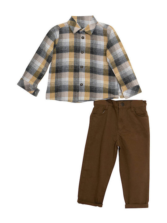 Restart Set Pentru Copii Cu Pantaloni 3 Bucăți Ecru Restart Set Pentru Copii Cu Pantaloni 3 Bucăți Ecru
