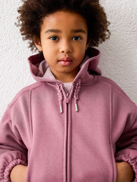 Kinder-Sweatshirt Strickjacke Lila