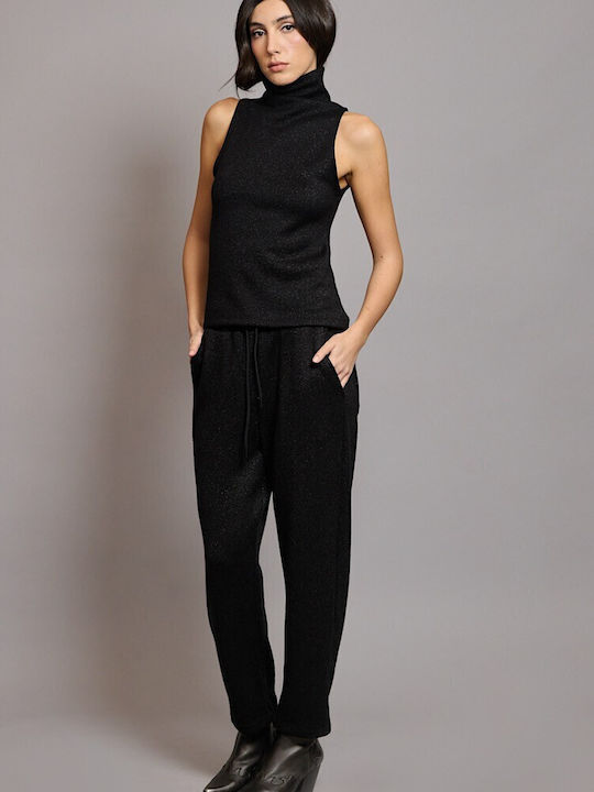 Women's Fabric Trousers Black