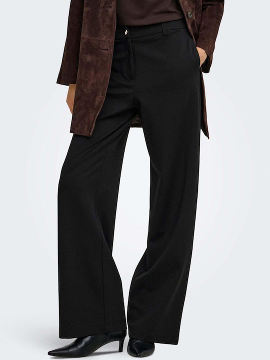 Only Women's Fabric Pantaloons Black