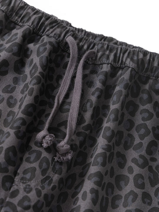 Ανδρικό Παντελόνι Relaxed Fit Black Leopard