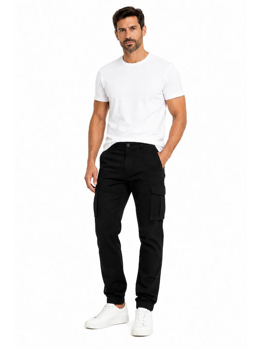 Мъжки Панталон Карго Relaxed Fit Черен