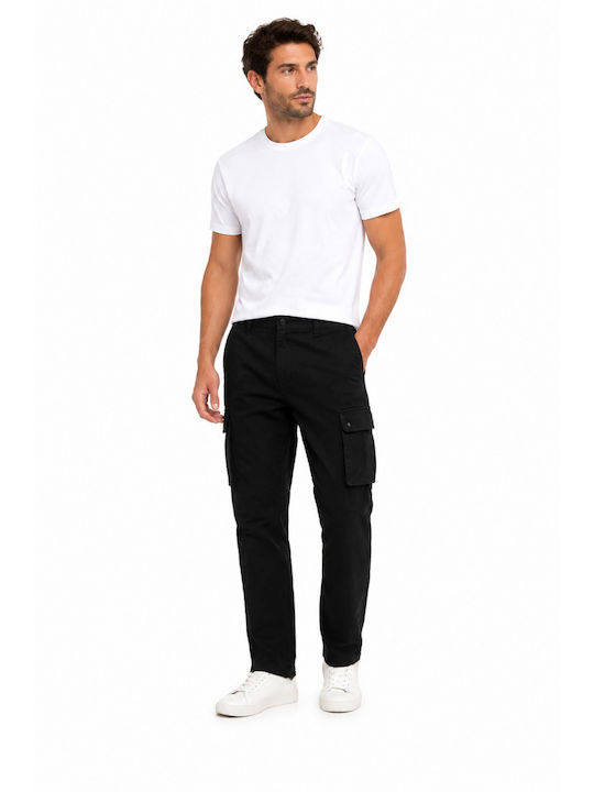 Pantaloni bărbați Cargo Relaxed Fit Negru