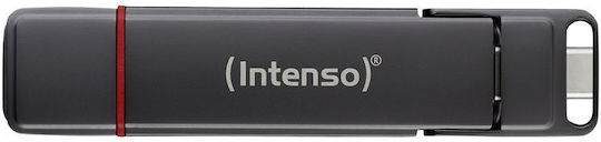 Intenso 250GB USB-Stick 3.2 Externe Festplatte mit USB-C & USB-A Grau