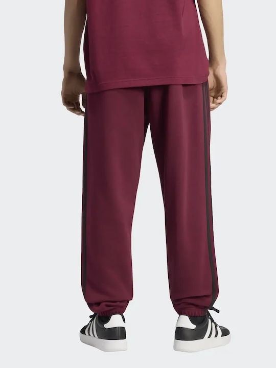 Herren-Sweatpants Pant Bordeaux Schwarz