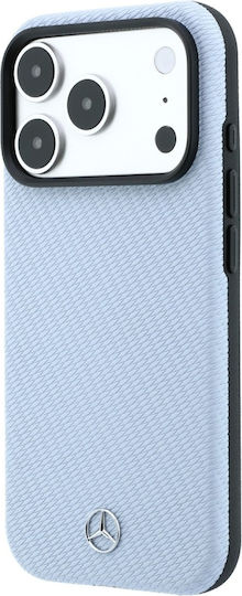 Θήκη Mercedes Leather Semi Wrap Wood Effect Magsafe Iphone 18 Pro 17 Pro Μπλε