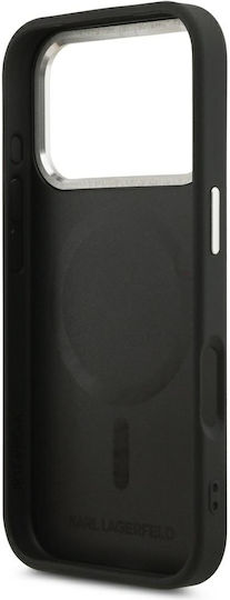 Karl Lagerfeld Embossed Open Ring Rsg Logo Magsafe iPhone 18 Pro Max 17 Pro Max Black