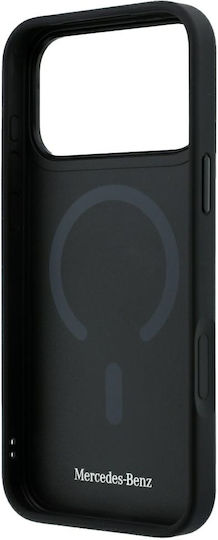 Калъф Mercedes-benz Кожа Диагонални Линии Magsafe Iphone 18 Pro Max/17 Pro Max Черен