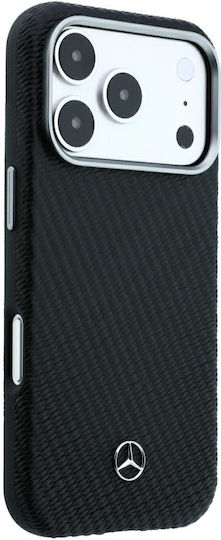Mercedes Leder Semi Wrap Holzoptik Magsafe Iphone 18 Pro 17 Pro Schwarz
