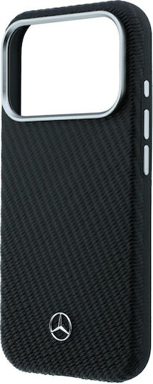 Mercedes Leder Semi Wrap Holzoptik Magsafe Iphone 18 Pro 17 Pro Schwarz