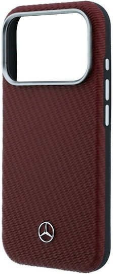 Mercedes Leder Semi Wrap Holzoptik Magsafe Iphone 18 Pro 17 Pro Burgundisch