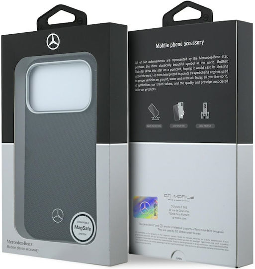 Mercedes Leder Semi Wrap Holzoptik Magsafe Iphone 18 Pro 17 Pro Schwarz