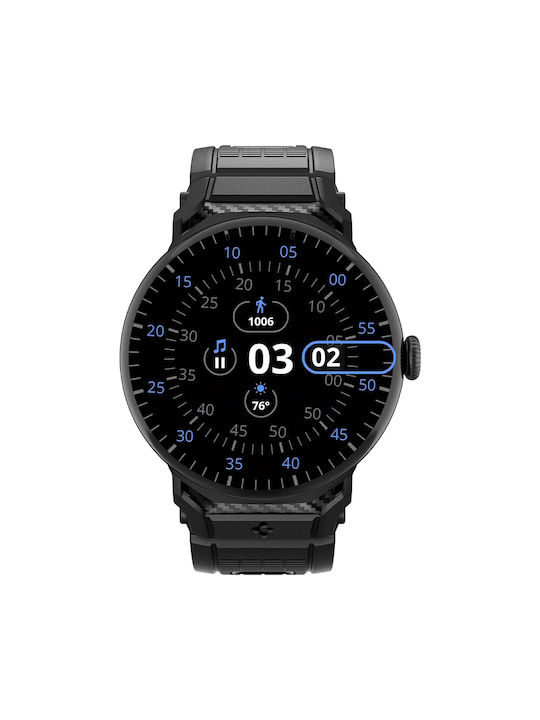 Spigen Robustes Tragbare Bänder Amp07600 Für Google Pixel Watch 5 Watch 4 Watch 3 45mm Schwarzes