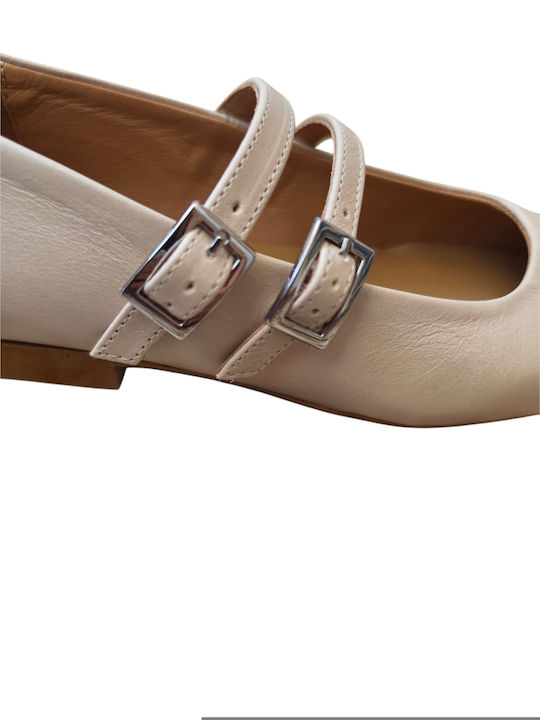 Damen Ballerinas mit Riemchen / Riemchenverschluss in Grau
