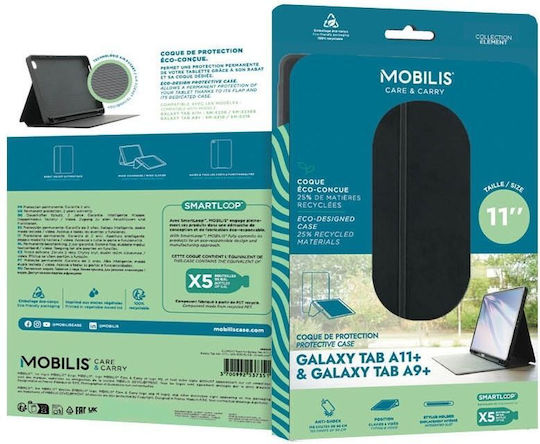 Mobilis Flip Cover Neagră (Samsung Galaxy Tab A11+ / Galaxy Tab A9+)