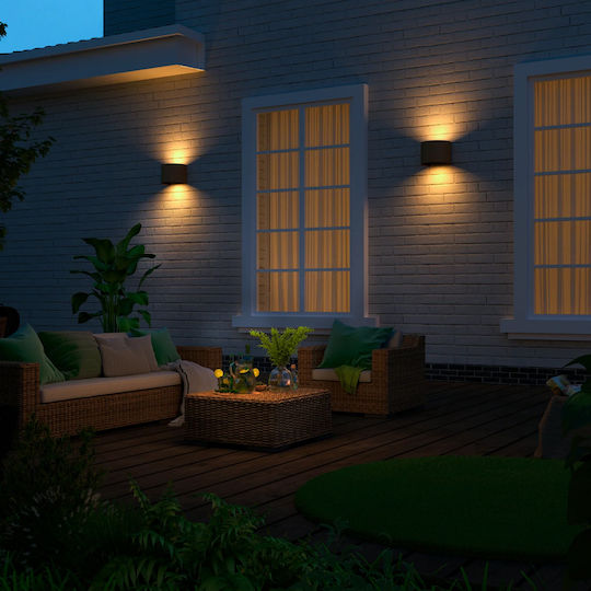 Calex Iluminat Exterior Montat Pe Perete Led Ip54 Dublu Fascicul