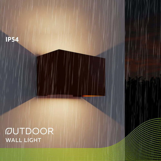 Calex Iluminat Exterior Montat Pe Perete Led Ip54 Dublu Fascicul