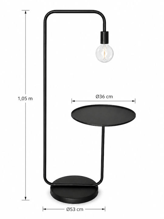 Bronzedesign Stehlampe Schwarz