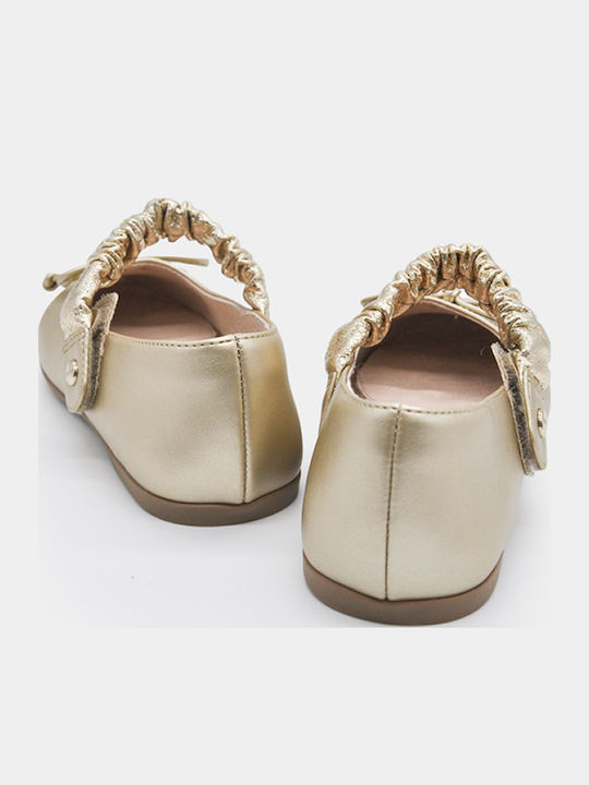 Kids Ballerinas Anatomic with Hoop & Loop Closure Gold