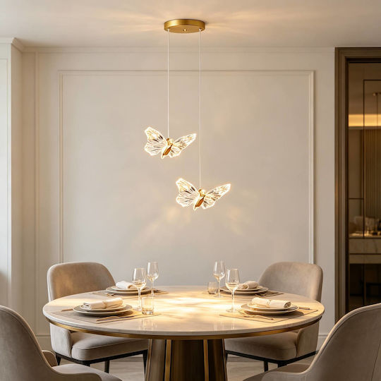 Emporio Collection Deckenleuchte Mit Verstellbarer Höhe Gold LED Mit Warmen Weiß Licht PA-132-GOLD Emporio Collection Deckenleuchte Mit Verstellbarer Höhe Gold LED Mit Warmen Weiß Licht PA-132-GOLD
