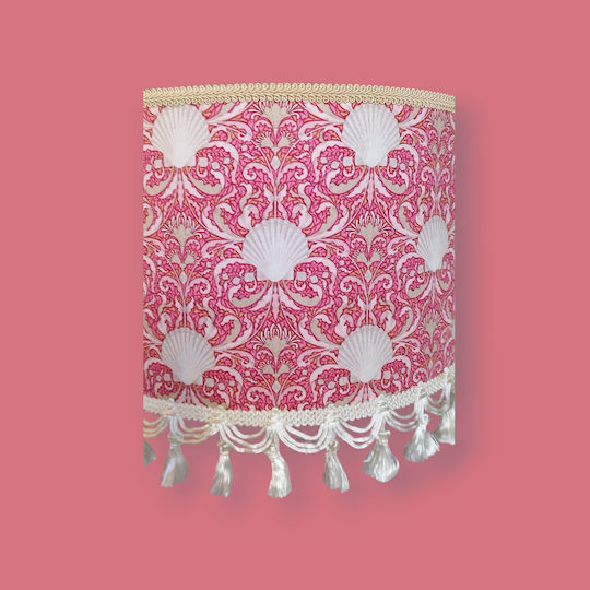 Shell Dimensions Pendant Ceiling Light Pink with E27 Socket 35x25cm