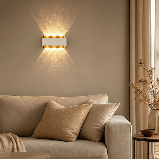 Lampă de Perete LED Albă 10x18x18 cm