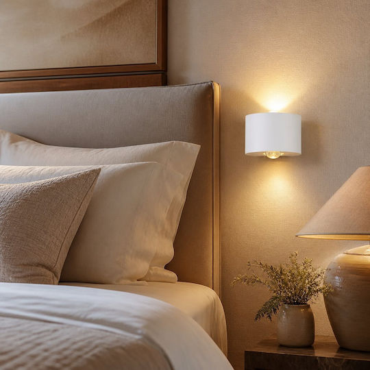 Lampă de Perete cu LED Integrat și Lumină Alb Cald 8x8x35cm