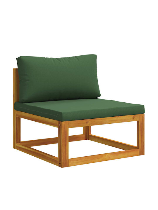 Zweisitziges Outdoor-Sofa Hölzernes mit Kissen 68x70x60cm
