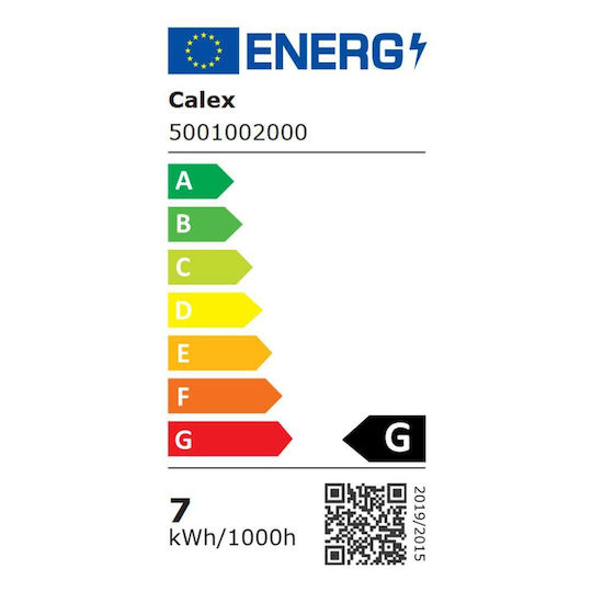 Calex Lampă Inteligentă LED 7W pentru Dulie E27 și Formă A60 Alb Cald 550lm