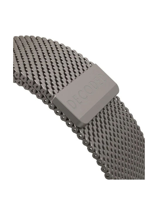 Decoded Milan Traction Каишка Неръждаема стомана Apple Watch Ultra Series 1 2 3 49mm Series 1–11 Se 1-3 Titanium Сив De-d25aws49tcs1tm