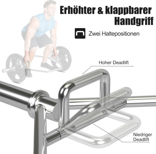 Costway Ολυμπιακού Τύπου Φ50 18kg Μήκους 142cm με Κολάρα Ασφαλείας