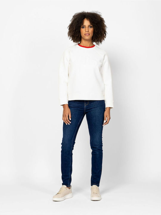 Women's Sweatshirt Hooded Ecru
