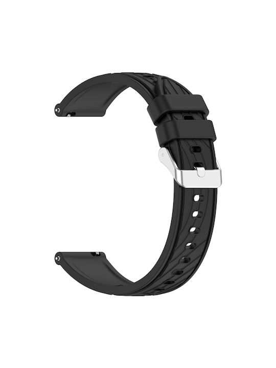 Amazfit Bip 1s Stripe Texture 20mm Silicone Watch Band Black Amazfit Bip 1s Stripe Texture 20mm Silicone Watch Band Black