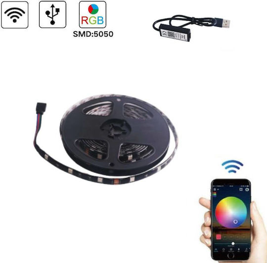 Arrango Waterproof Smart LED Strip USB 5V RGB Light 3m SMD5050 Type with Power Supply