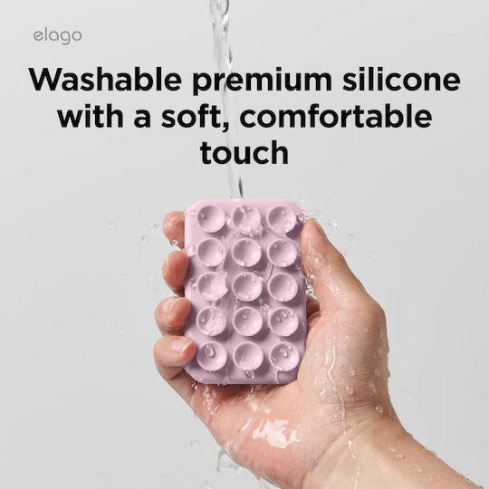 Мобилна стойка Elago Phone Mount Кинита Smartphones Magsafe & Вендуза Силикон Светлолилав Emssuction-llil