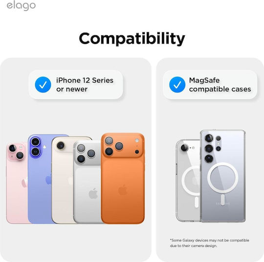 Мобилна стойка Elago Phone Mount Кинита Smartphones Magsafe & Вендуза Силикон Светлолилав Emssuction-llil