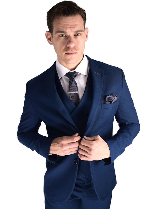 Men's Suit with Vest Navy